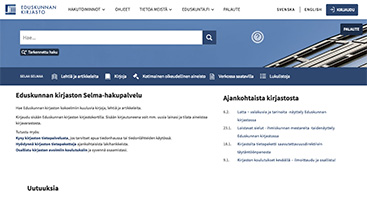 eduskunnankirjasto.finna.fi skärmbild