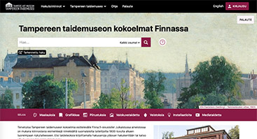 tampereentaidemuseo.finna.fi skärmbild